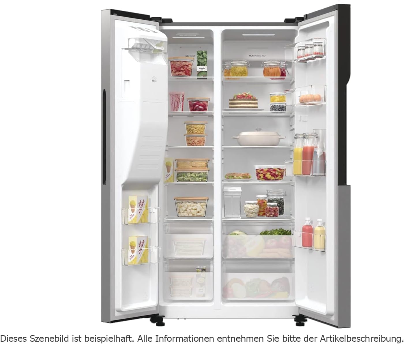 Gorenje NRR9ESXL Side by Side Kühl-Gefrier-Kombination Edelstahl