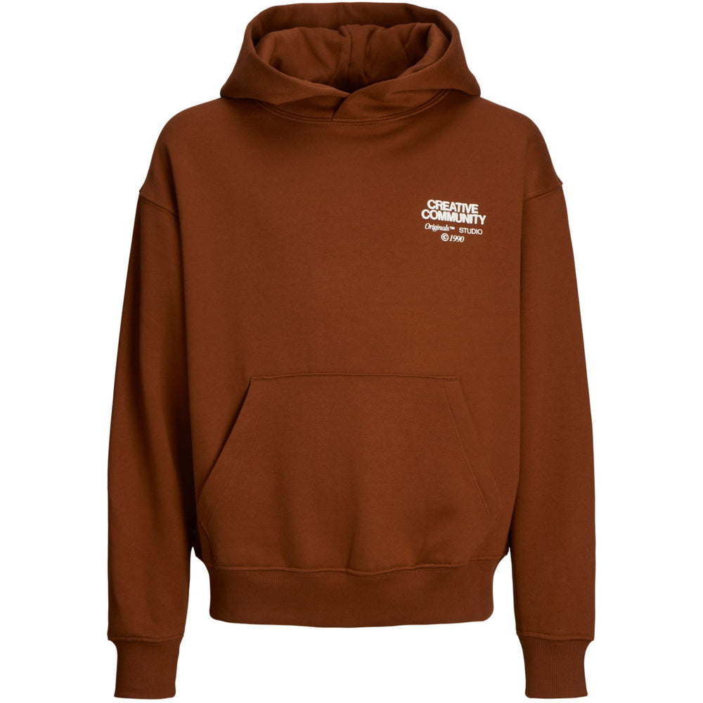 Køb Jack & Jones Junior Brandy Brown Ornoho Back Graphic Sweat Hoodie