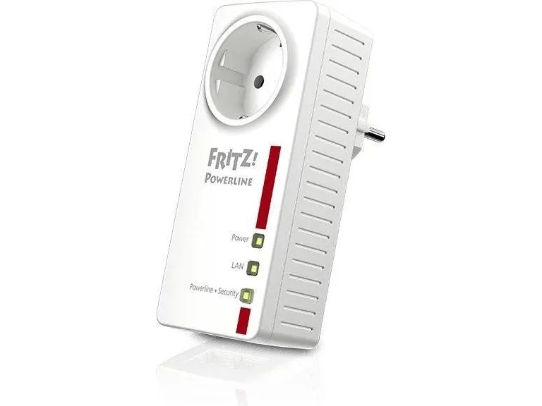AVM FRITZ!Powerline 1260E - WLAN Set - powerline-adaptersæt 1GbE, HomePlug AV (HPAV) 2.0, IEEE 1901 - Wi-Fi 5 - Dual Band - kan sluttes til vægstik