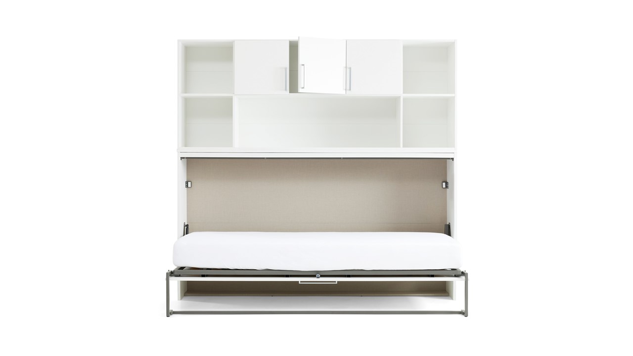 Opklapbed Albero met bovenbouw wit