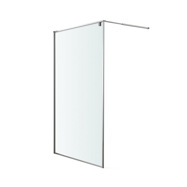 Paroi de douche à l'italienne GoodHome Ezili transparent alu brossé 120 cm