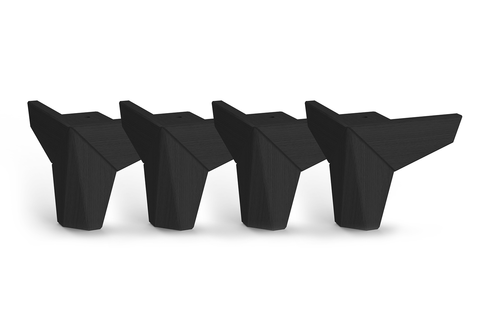 Eicon ben 4 pk ben i sortbeiset eik, 18 cm høyde