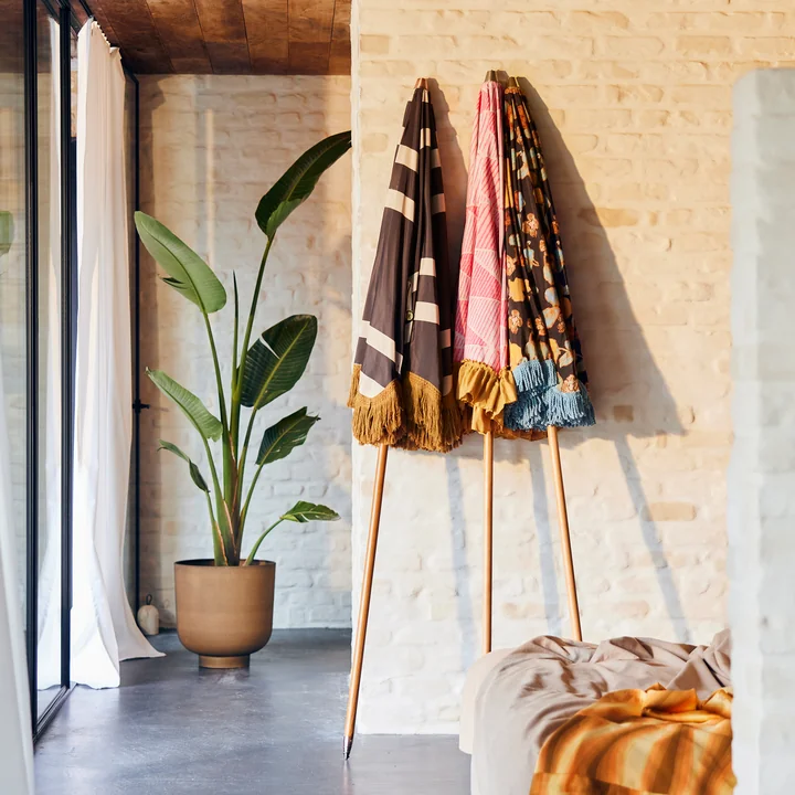 HKliving - Sonnenschirm, Ø 200 cm, traditional blend