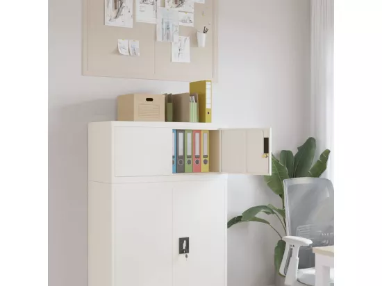 Classeur blanc 90x40x40 cm acier