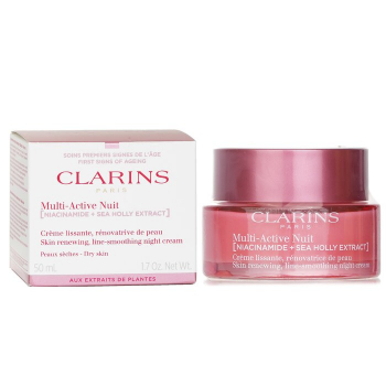 Clarins Multi-Active Nuit (Niacinamide   Sea Holly Extract) Skin Renewing Line-Smoothing Night Cream Dry Skin 50ml/1.7oz