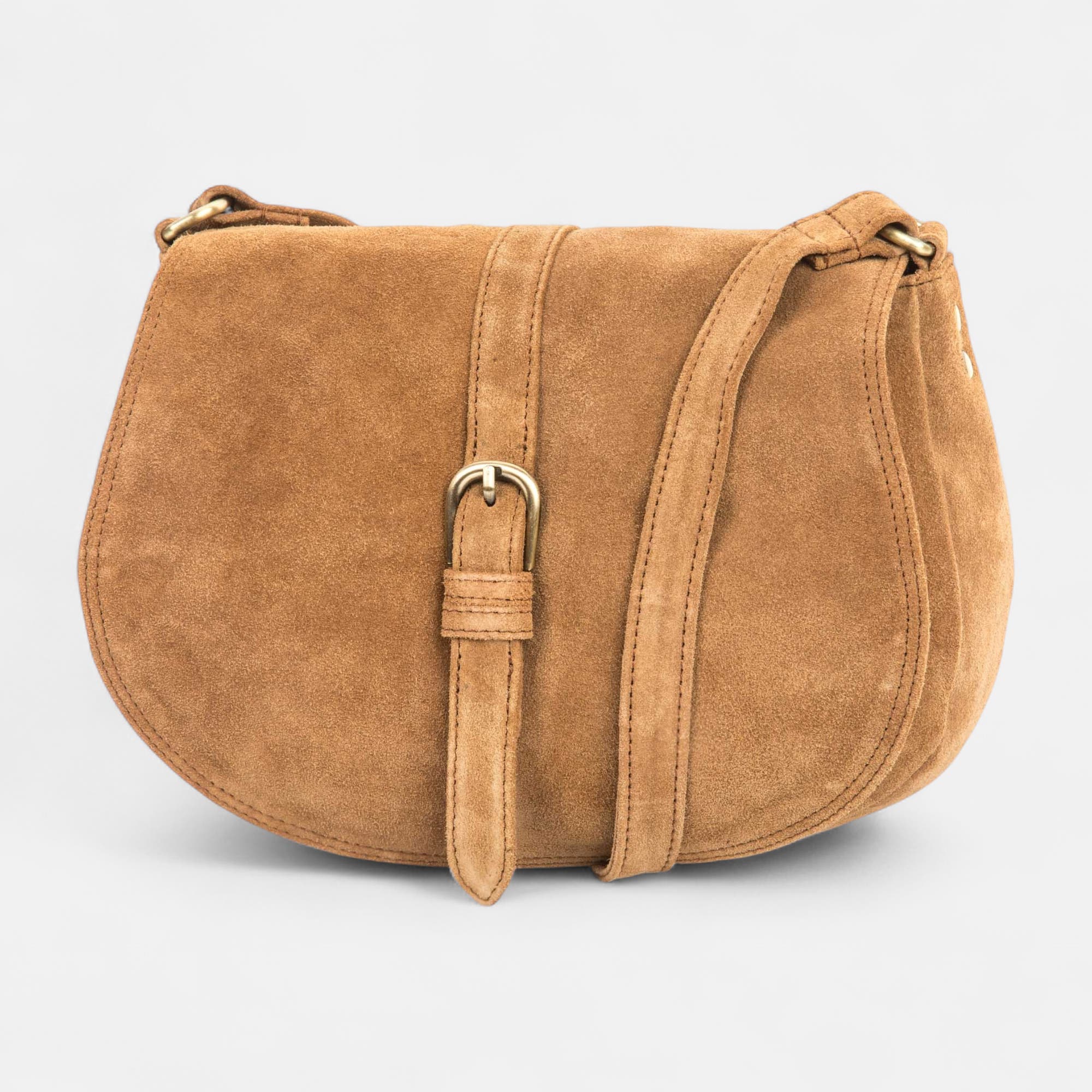 Sac bandoulière en cuir cognac