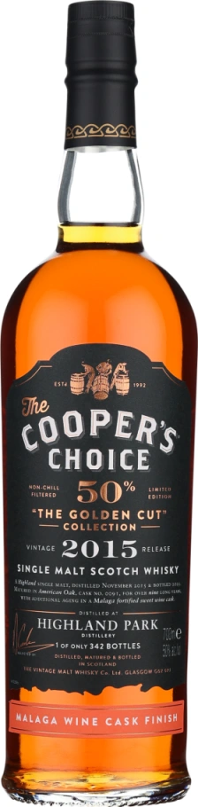 COOPER'S CHOICE HIGHLAND PARK 9 YEARS 2015 MALAGA CASK 70CL