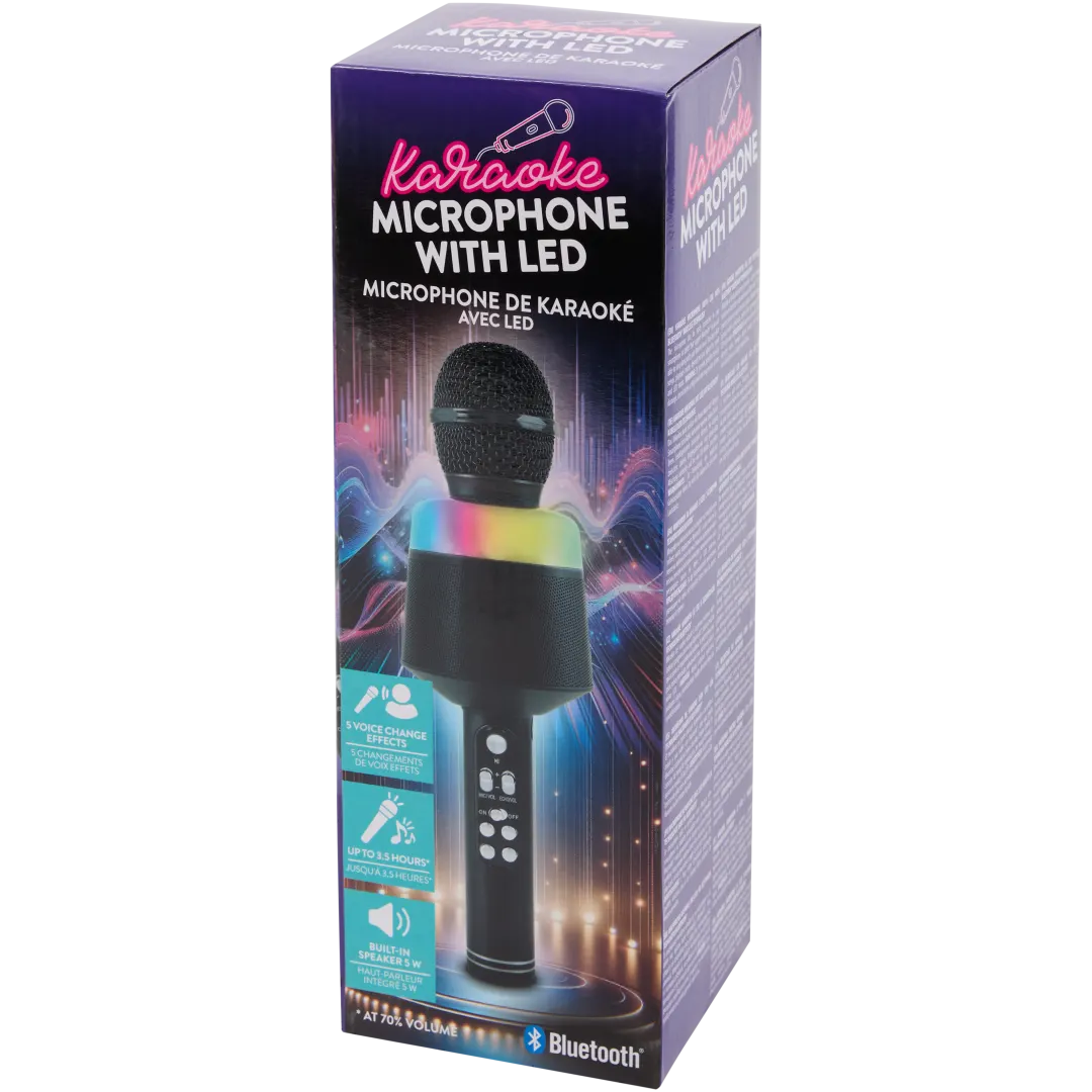Draadloze karaokemicrofoon met licht 5 watt
