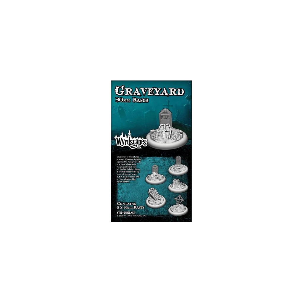 Wyrdscape Bases - 5x Graveyard 30mm