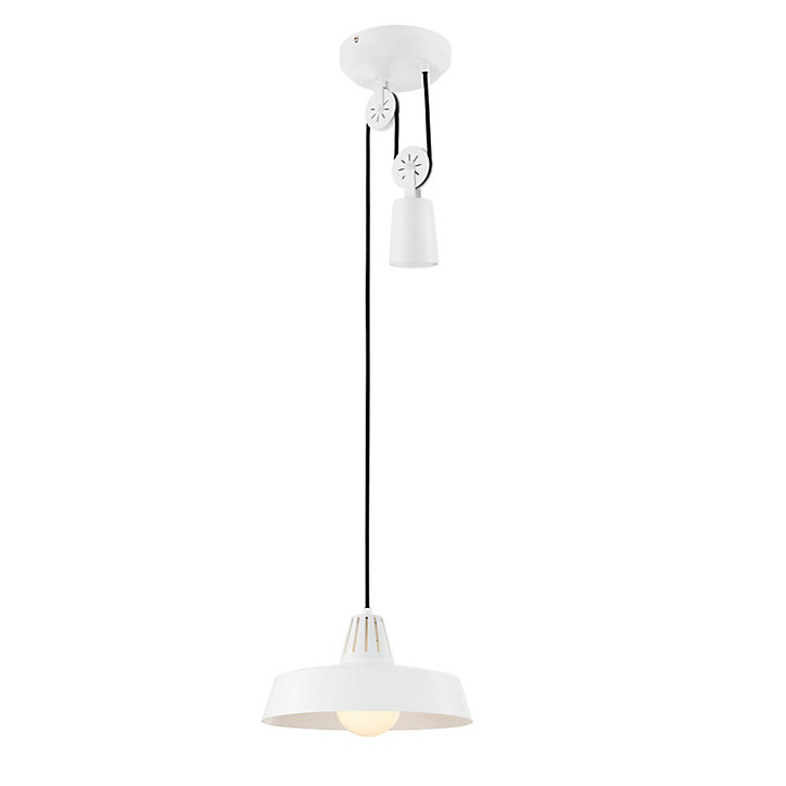 Suspension Yarra GoodHome E27 blanc mat