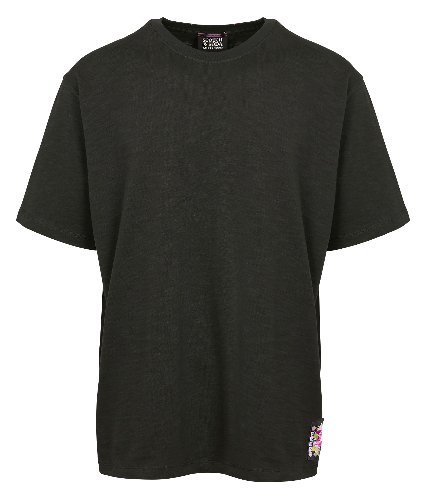 Tee-shirt manches courtes sérigraphie en coton | Gris