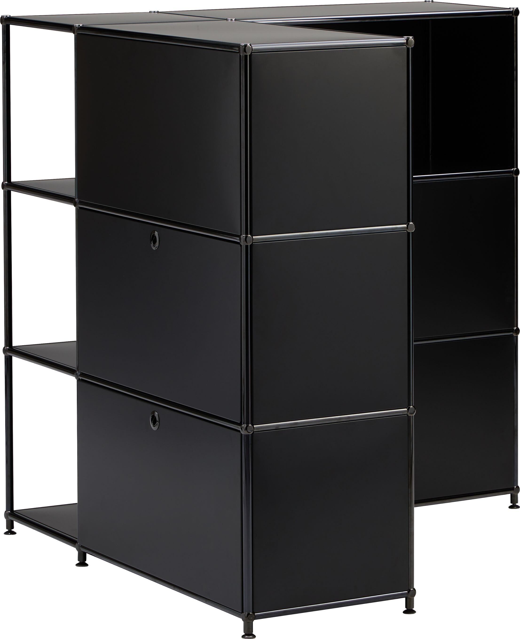 FLEXCUBE Eckkombination - Schwarz / B: 115.0 cm x T: 115.0 cm x H: 118.0 cm