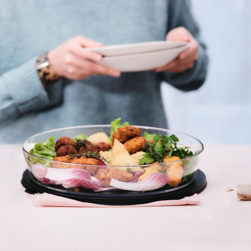 Clear Line 2 l  Elegante Schale für Häppchen und Finger Food oder flache Speisen