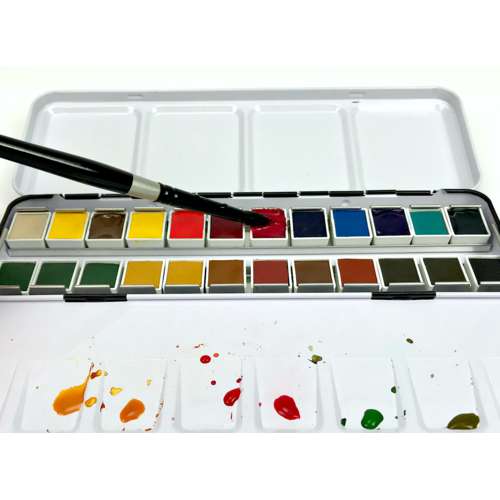 DANIEL SMITH Aquarell-Sets, halbe Näpfchen