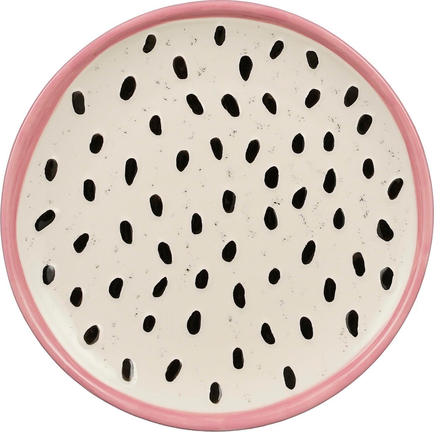 Mica Decorations ontbijtbord Exotica wit / roze D 20,5 H 2 cm