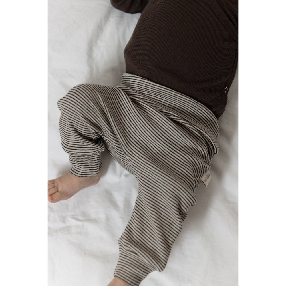 Køb Petit Piao Coffee Bean/Dark Off White PPDian Fold Leggings Stripe NOOS