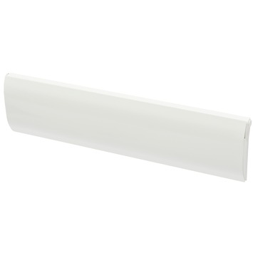 Handson brievenbusklep met borstel aluminium wit blinde bevestiging