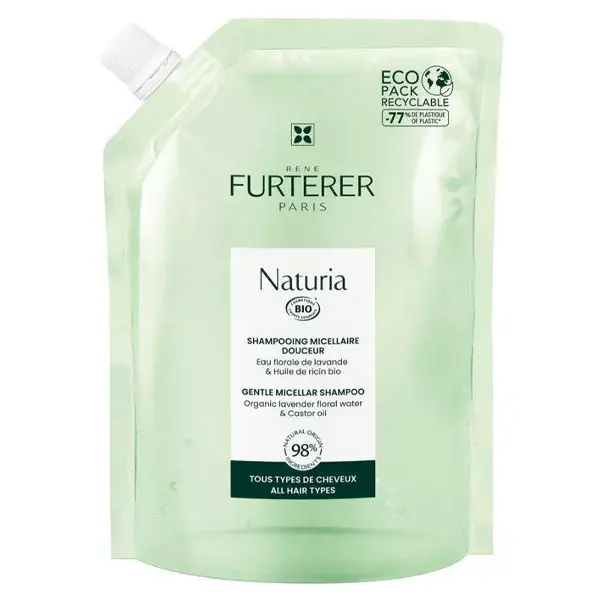René Furterer Naturia Shampoo Suave Eco-Refil Orgânico 400ml
