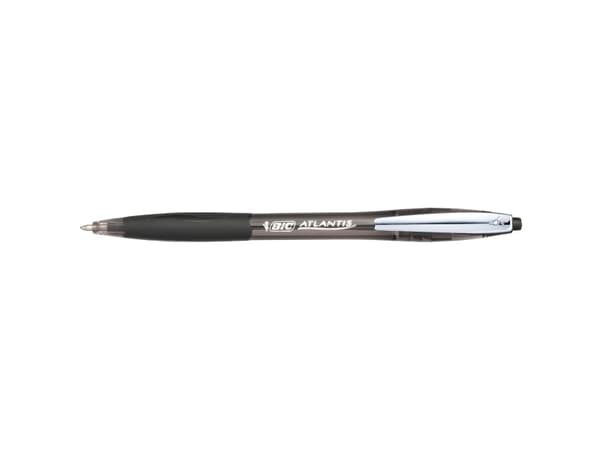 BIC ATLANTIS Soft - Kulepenn - svart - oljebasert blekk - 1 mm - medium - retraktil (1 stk.)