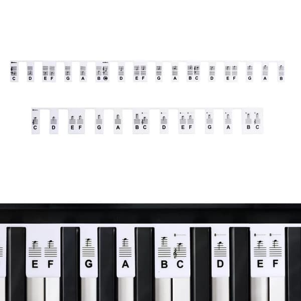 Avtakbare Etiketter for Piano / Keyboard - 61 tangenter