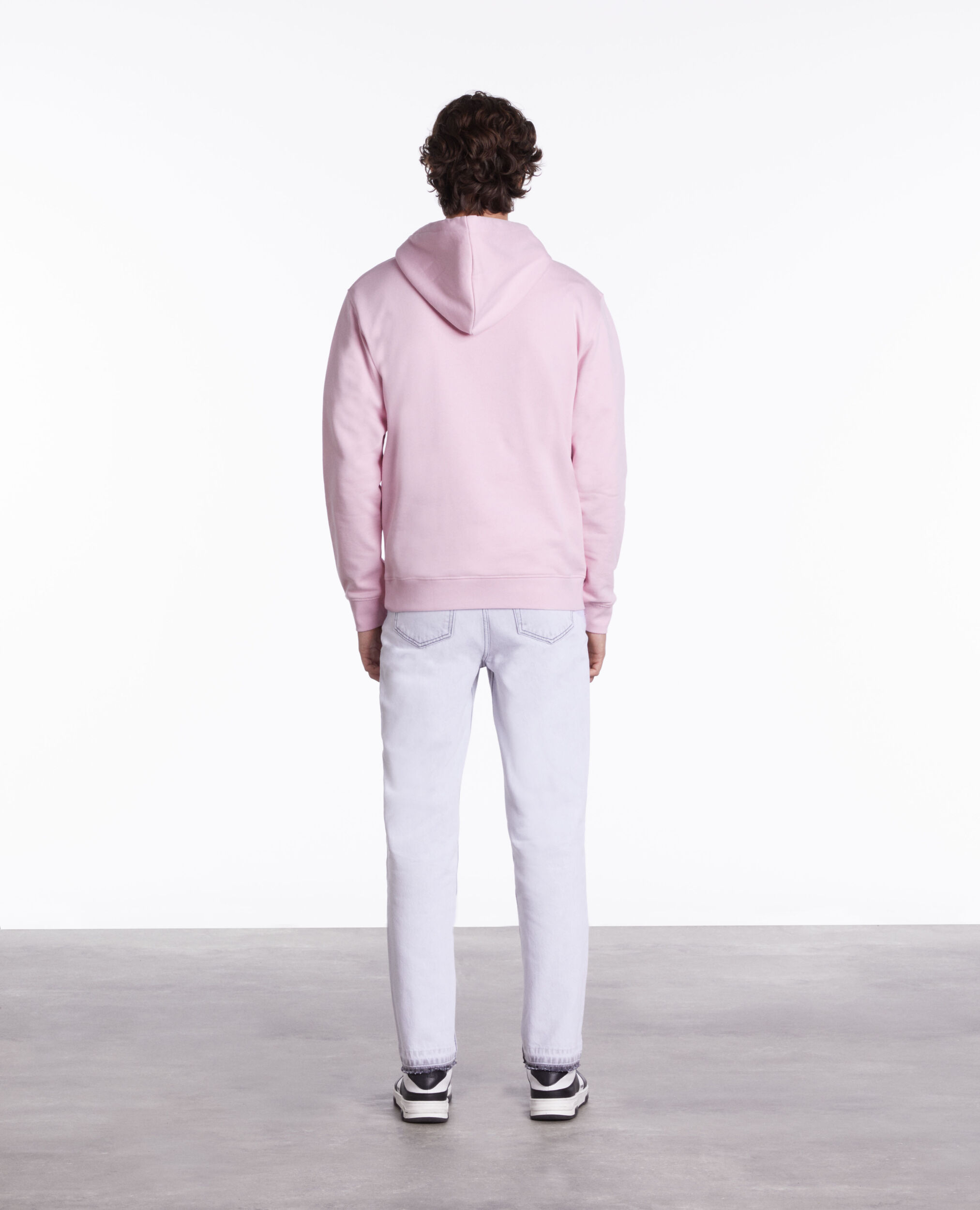 Sweatshirt à capuche rose avec logo