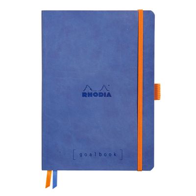 Rhodia Goalbook - Carnet souple A5 - 224 pages numérotées - petits carreaux - saphir