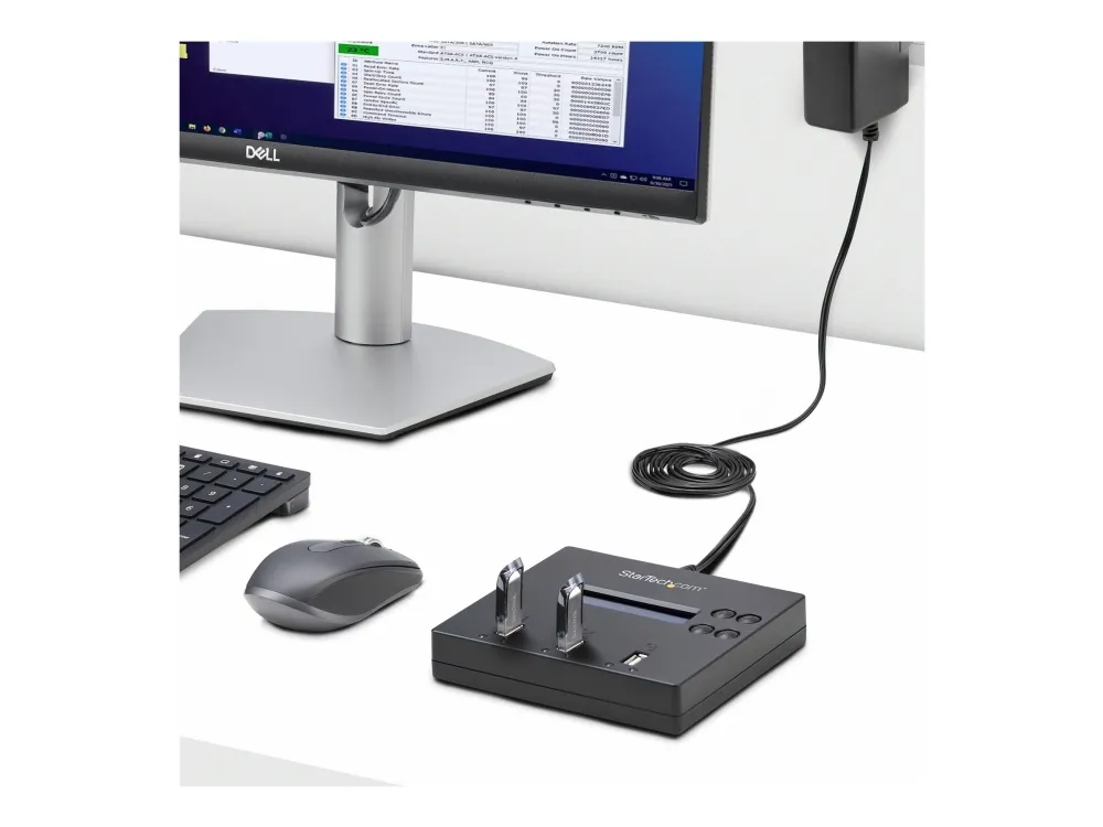 StarTech.com 1:2 Standalone USB Duplicator and Eraser - Memory Stick Cloner - USB 2.0 Flash Drive Copier / Thumb Eraser (USBDUP12) - USB drev duplikator - 2 bays - for P/N: SVA5H2NEUA