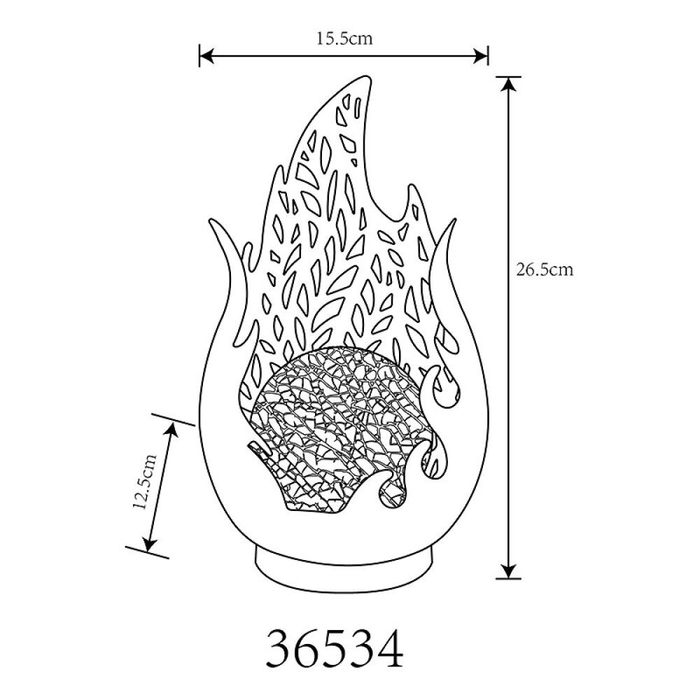 SOLCELLELAMPE GLOBO GOLD FLAME METALL