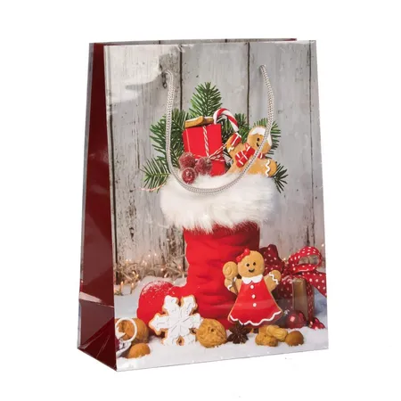 Idena Geschenktasche Weihnachten, 1 Stück, 5-fach soritert