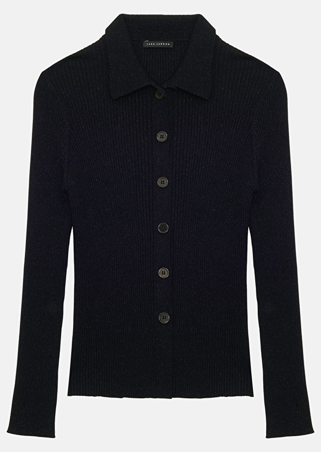 Cardigan Glossienoir en laine et lurex