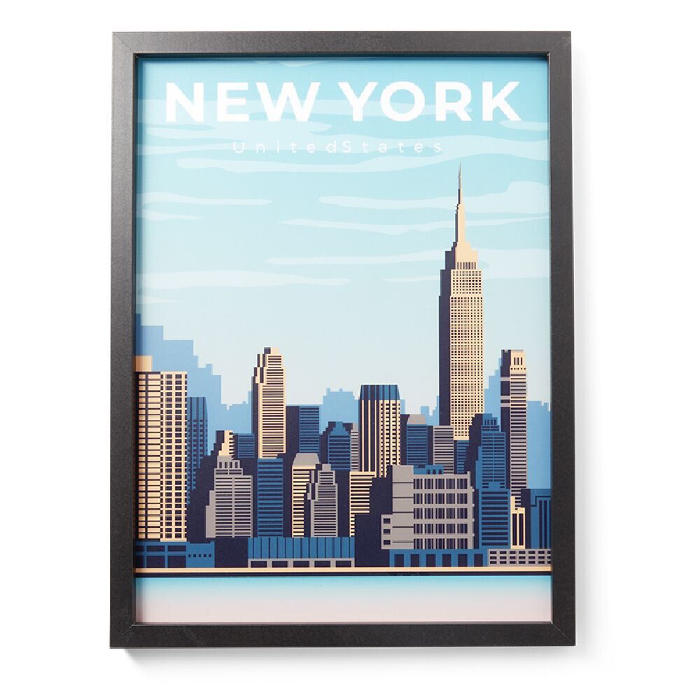 Cadre en bois affiche New York 30x40cm
