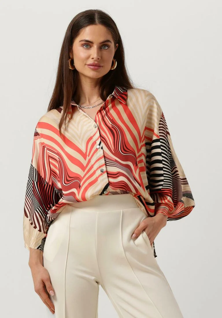 SUMMUM multi summum tuniek blouse geometrical stripes blouse geometrical stripes
