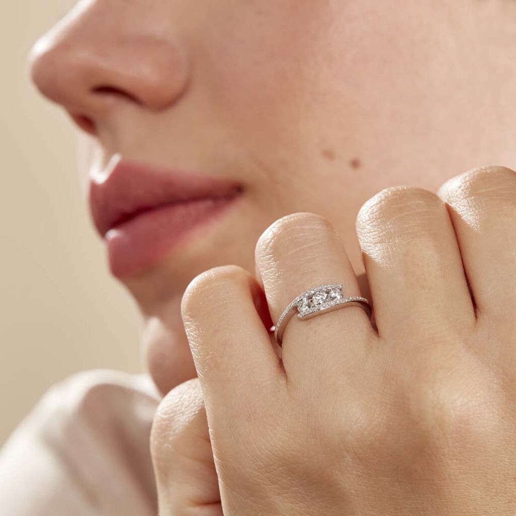 Bague Eternite Or Blanc Diamant