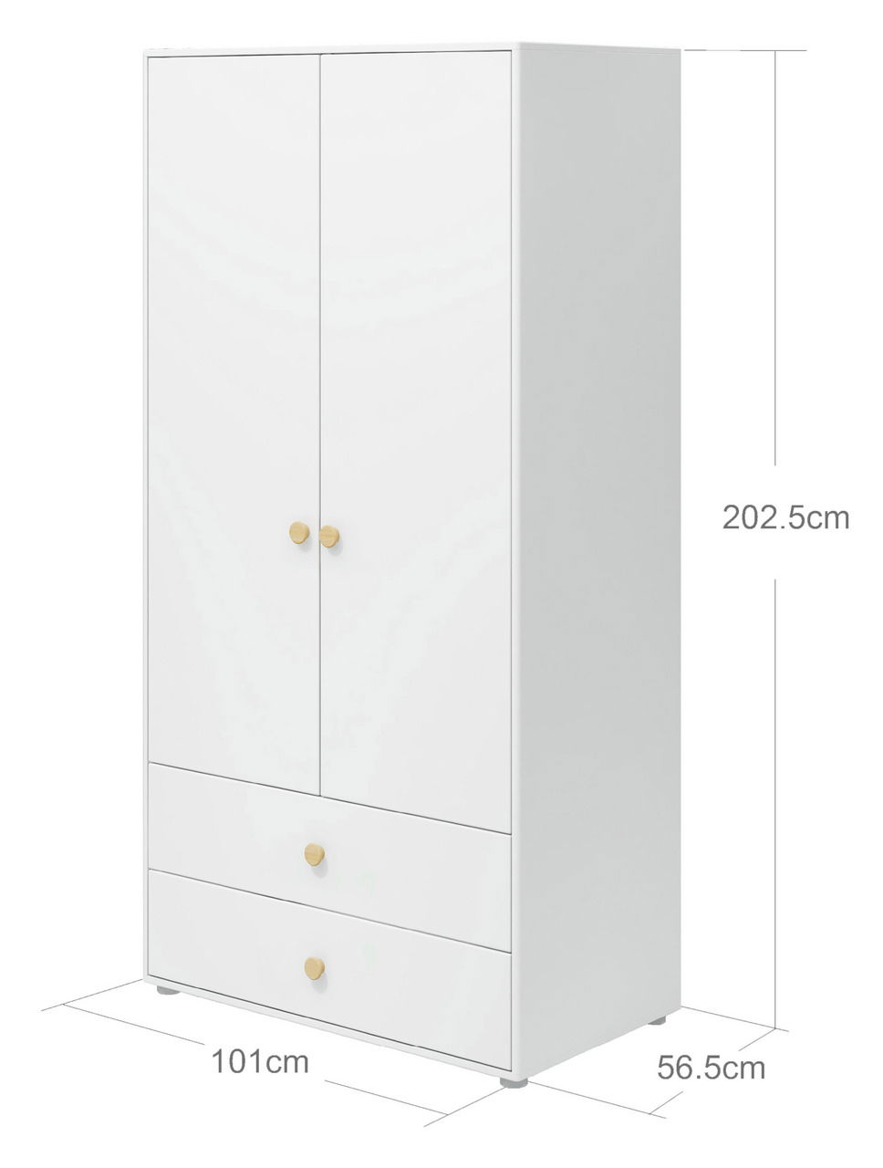 Flexa Kleiderschrank 2-trg. ROOMIE