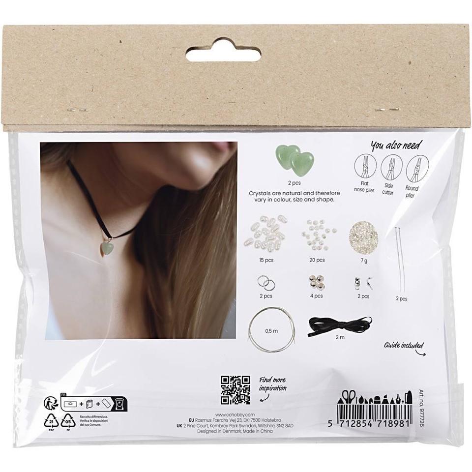 Mini DIY Kit - Smykker - Aventurin Hjerte,
