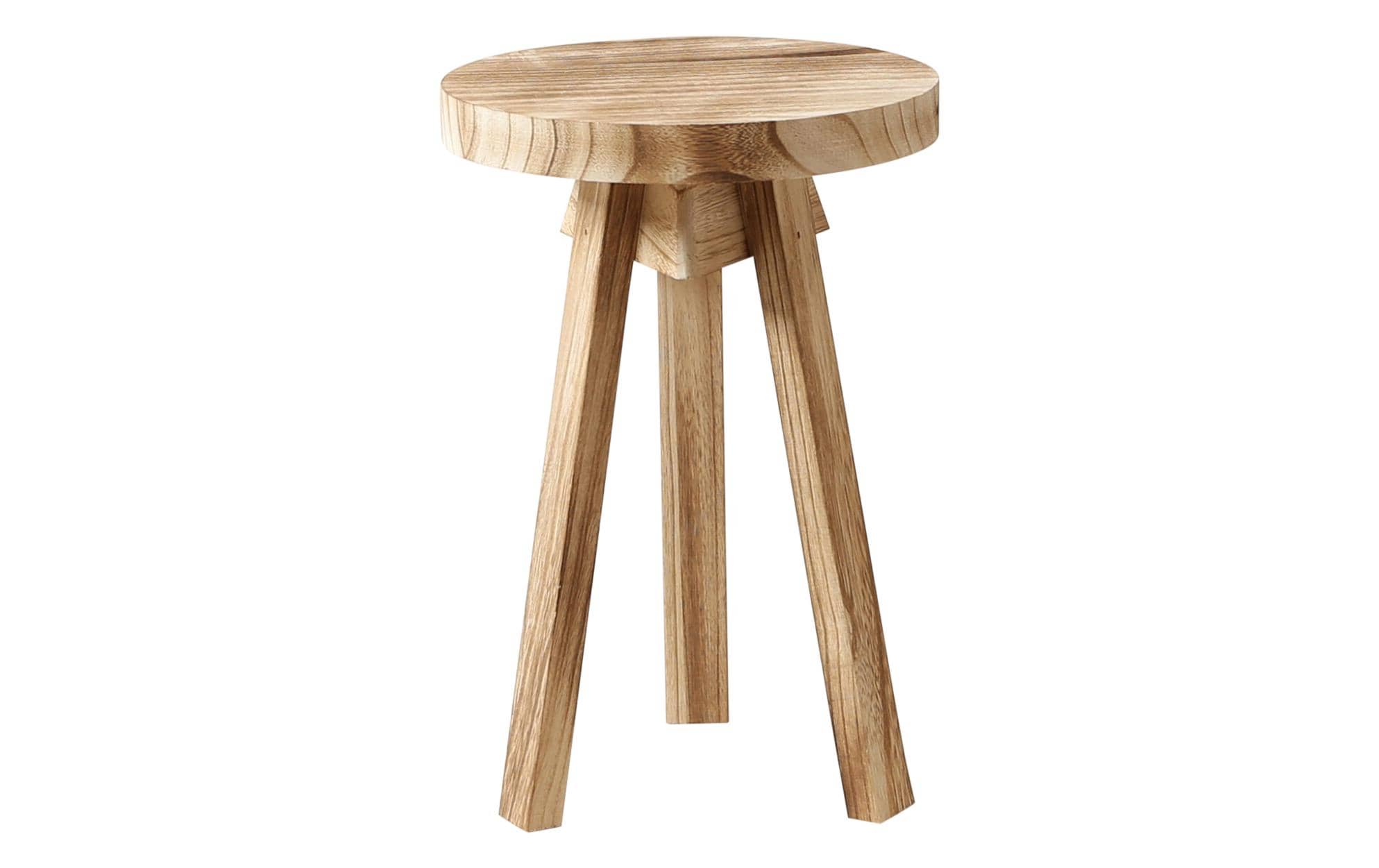 Hocker 31 cm, BraunRunder Holzhocker