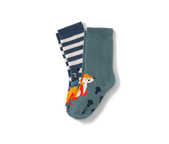 2 Paar Kleinkind-Antirutsch-Socken
