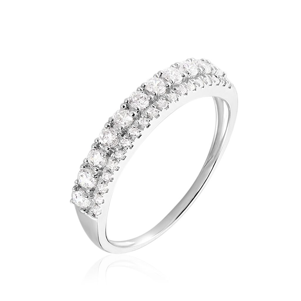 Bague The Crown Or Blanc Oxyde De Zirconium