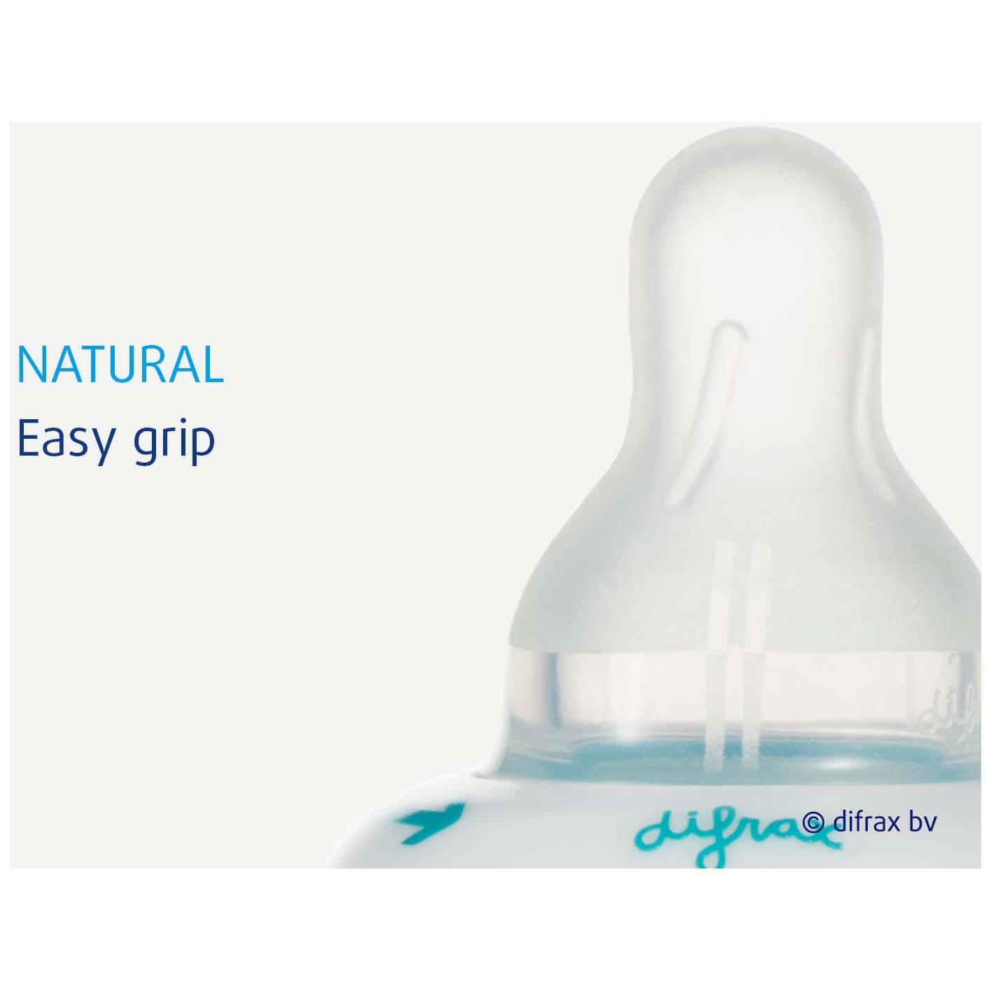 Difrax 1-2-3 doseerspeen Natural - 2 stuks transparant