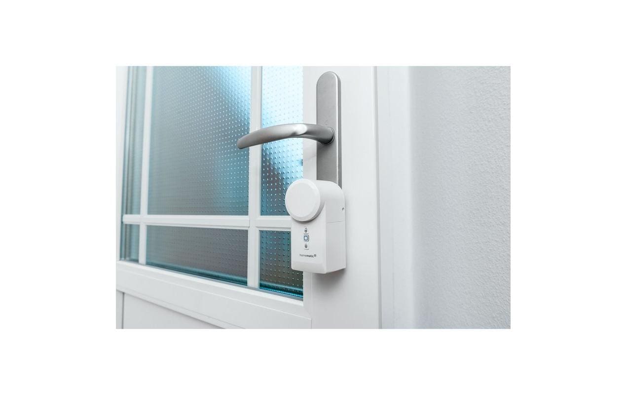 Smart Home Funk-Türschlossantrieb HmIP-DLD - Weiss<br>Komfortable & Flexible Zutrittssteuerung – für Euro-Zylinder / mit optionalem Adapter auch für CH und KABA-Zylinder – HmIP-DLD