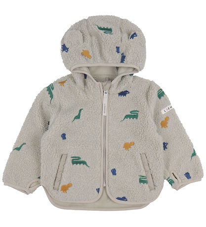 Liewood Fleecejacke m. Ohren - Mara - Dinosaur/Mist Stickerei