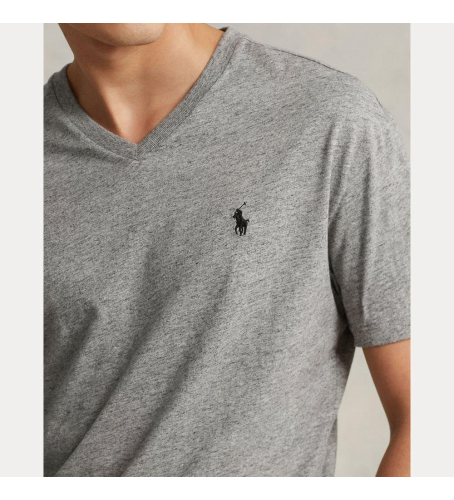 Camiseta Ralph Lauren Classic Fit cinza