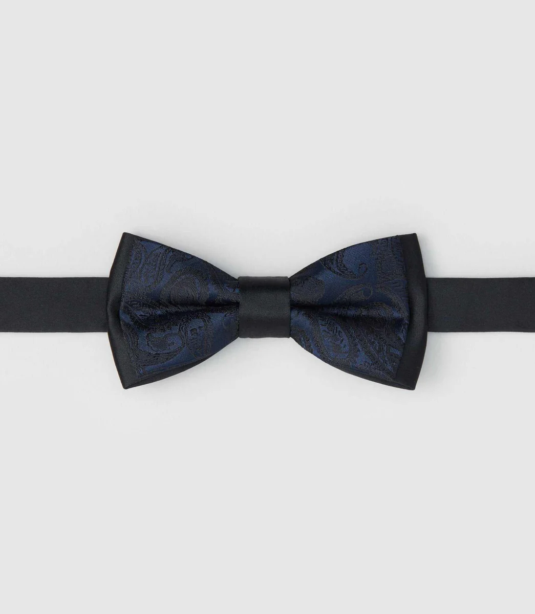 Nœud papillon jacquard marine 