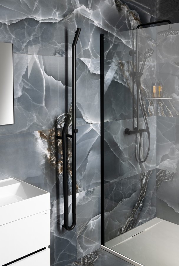 Sapho Duopasso elektrische handdoek radiator 12x170cm zwart mat