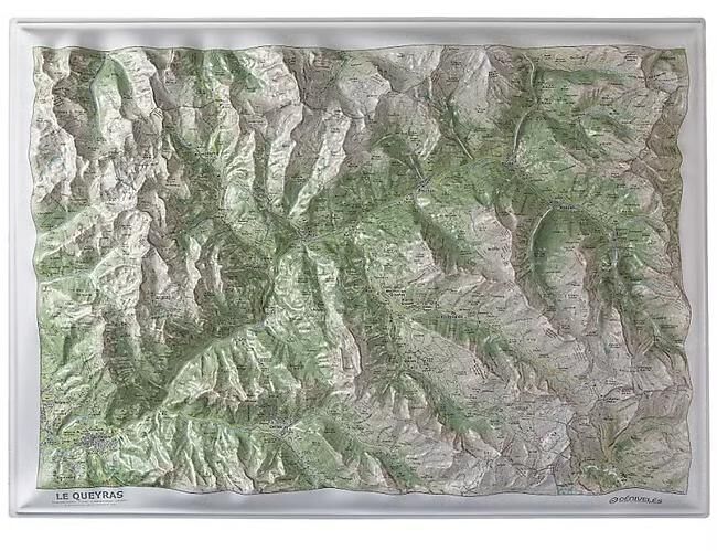 CARTE RELIEF LE QUEYRAS