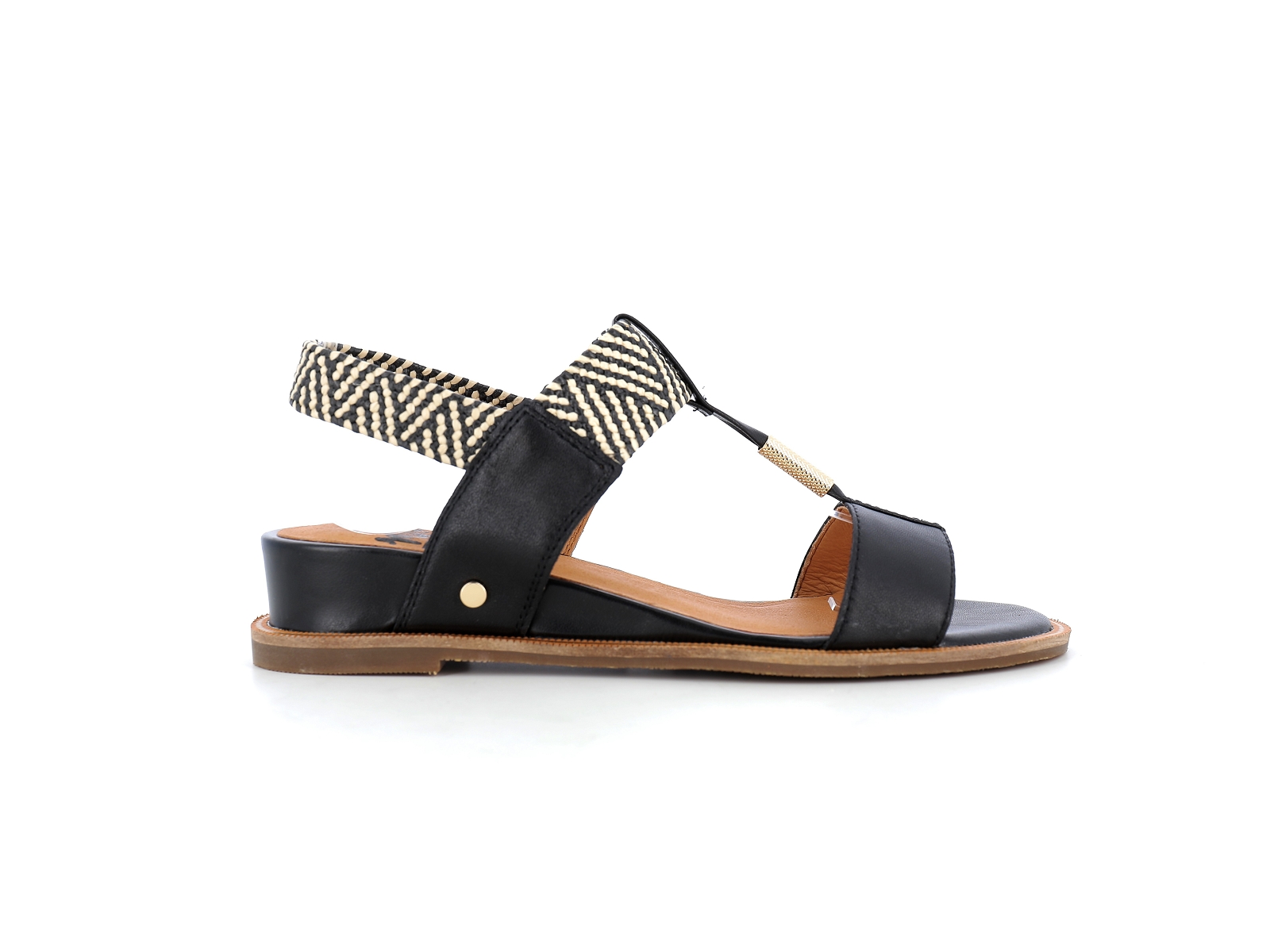 Mam  zelle-OBOLE Matières combinées Noir Beige