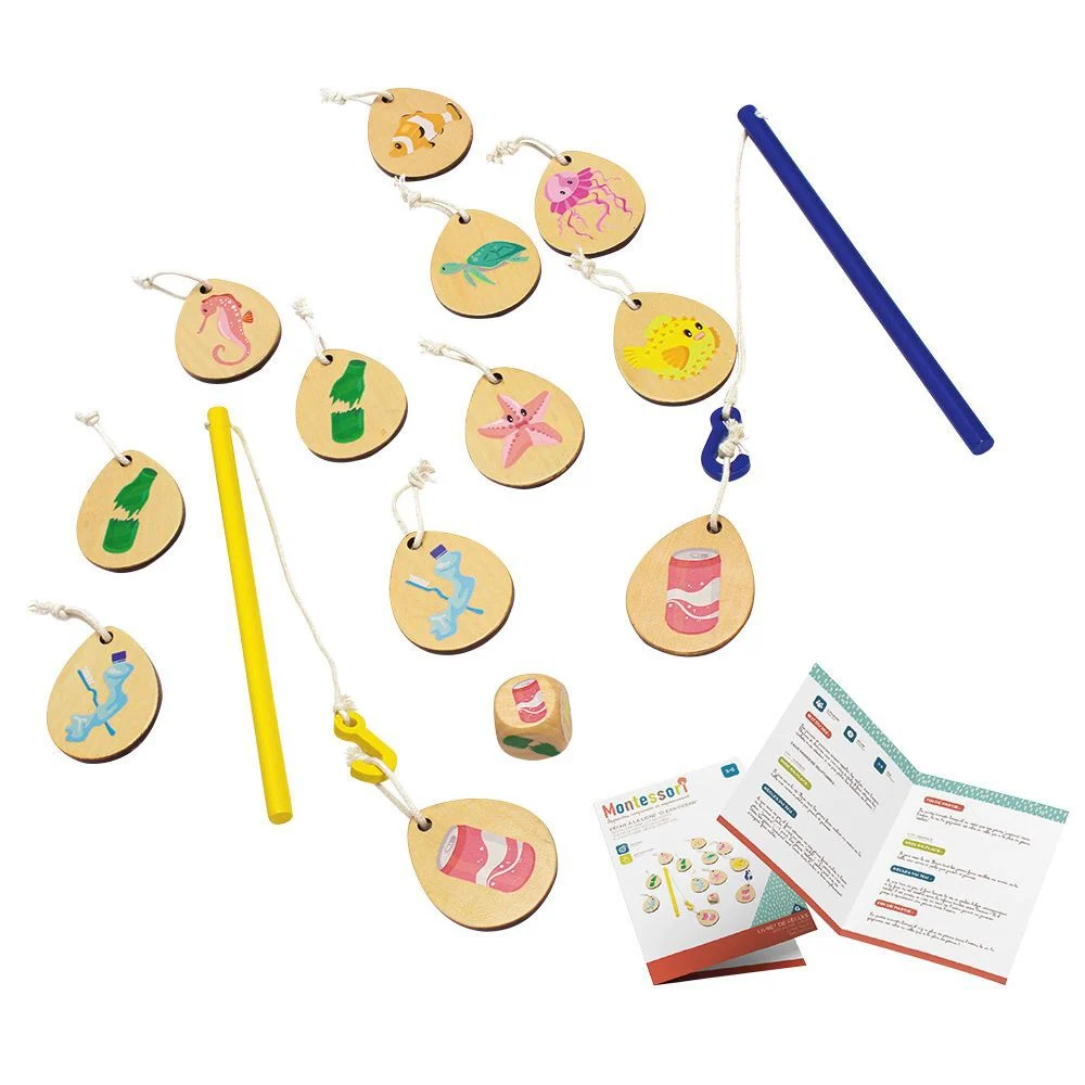 Jeu de pêche en bois