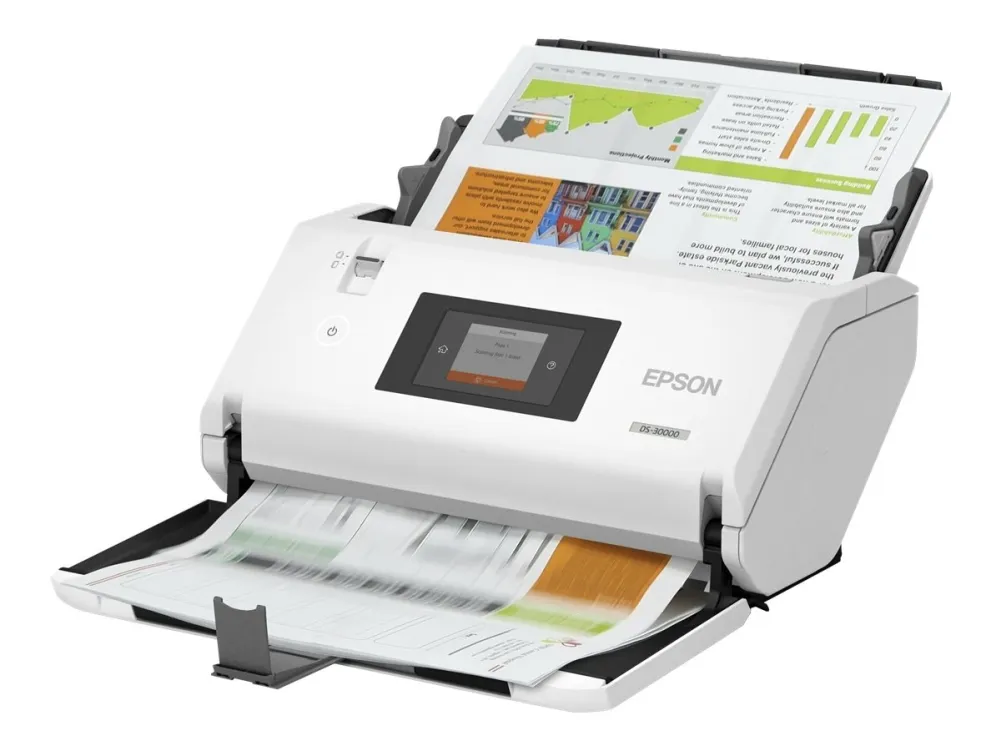 Epson WorkForce DS-32000 - Dokumentscanner - Contact Image Sensor (CIS) - Duplex - A3 - 600 dpi x 600 dpi - op til 90 ppm (mono) / op til 90 ppm (farve) - ADF (120 ark) - op til 40000 scanninger pr. dag - USB 3.0