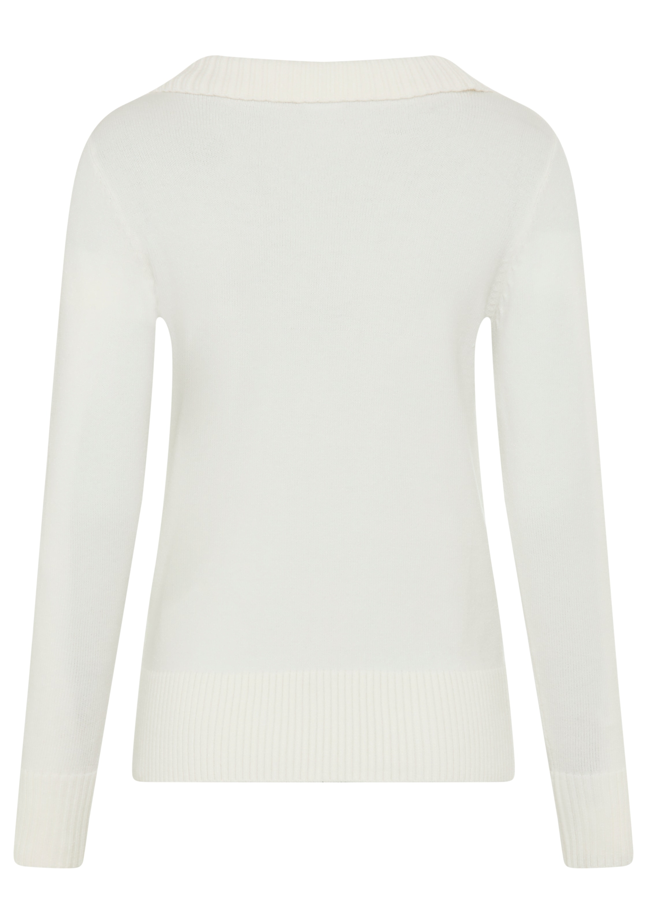 Bruno Banani Schalkragenpullover , Wickel-Optik mit Zierknöpfen - NEUE KOLLEKTION