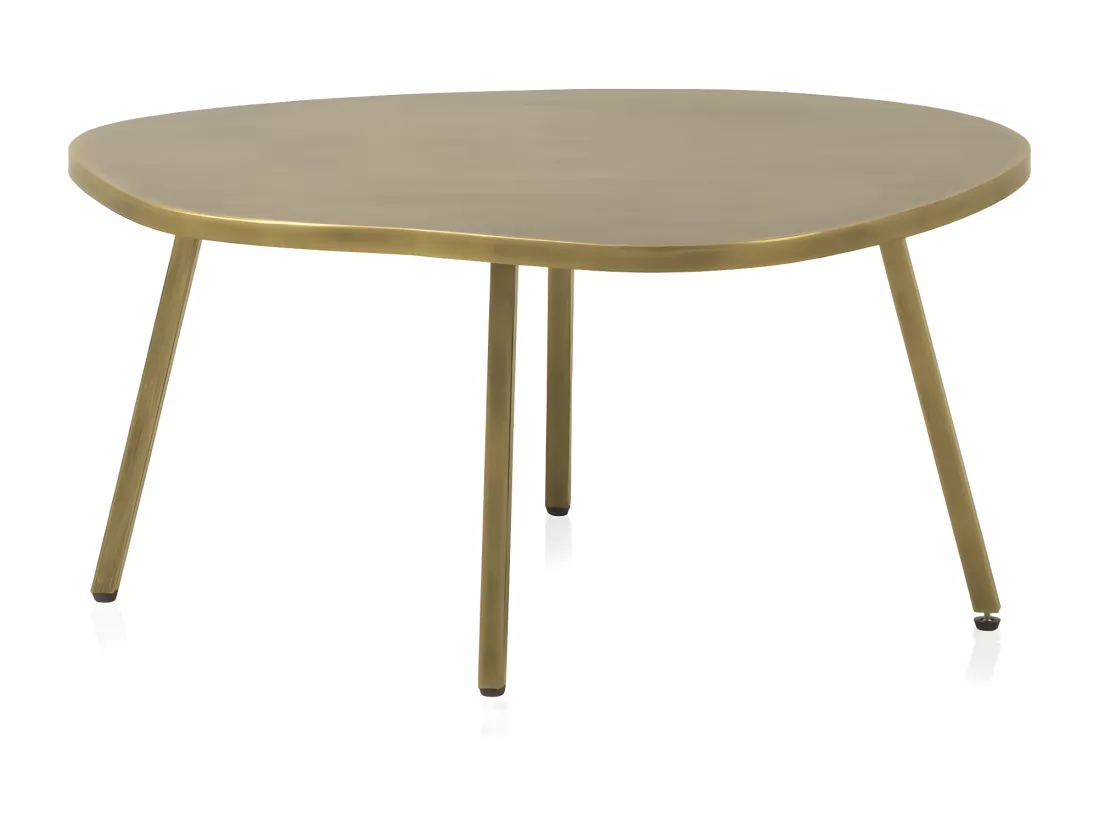 Table d'appoint en métal doré